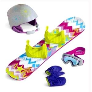 American girl snowboard and helmet new with tags in box